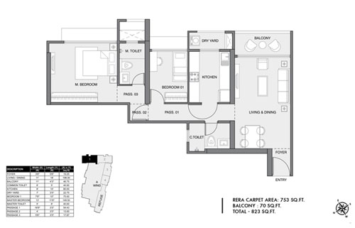 Edmont - Aurelia - 2 BHK (2-9 Floor)